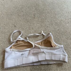 lululemon athletica White Sports Bra with Nude Lining